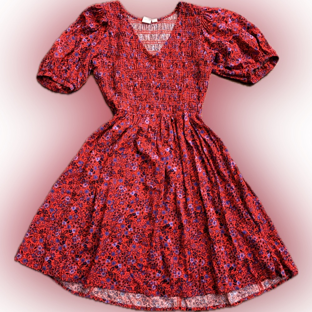 Gap Satin Smocked Puff Sleeve Mini Dress $70